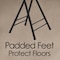 Hastings Home 24-Inch Round Folding Stool - Padded Seat and 300lb Weight Capacity, Black 328720QJF - alternate 2